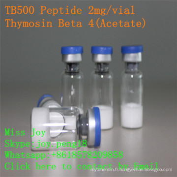 Peptide de croissance de muscle de la pureté Tb500 Thymosin Beta 4 de peptide de Tb500 2mg lyophilisé